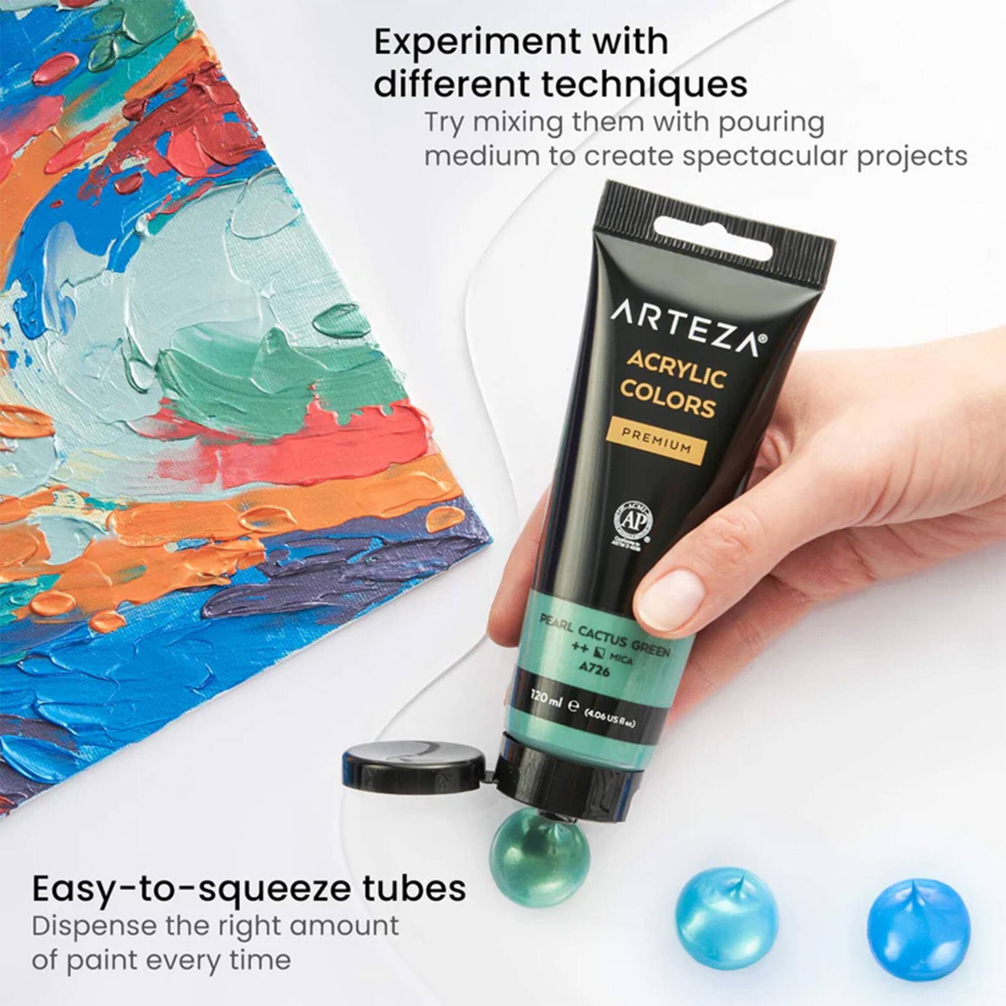 Arteza® Classic Elements Metallic Acrylic Paint Set